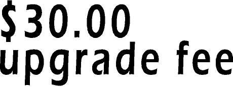 30. upgrade fee