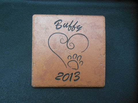 Personalized Pet Memorial Grave Marker Sandblast Engraved 6" x 6" Tile Dog Cat NHD Garden Decoration     HUV4ZD3DHN