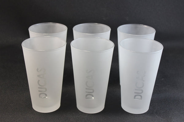 Engraved Frosted 16oz. Drinking Bar Beer Drink Glass Set of 6