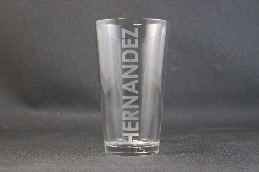 Engraved 16 oz. Personalized Drinking Glasses Bar Beer Drink Water Tum –  GraphicRocks