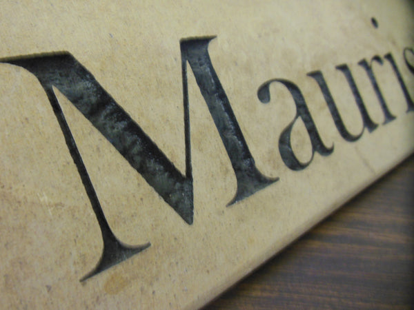 Desk Nameplate Engraved Natural Stone