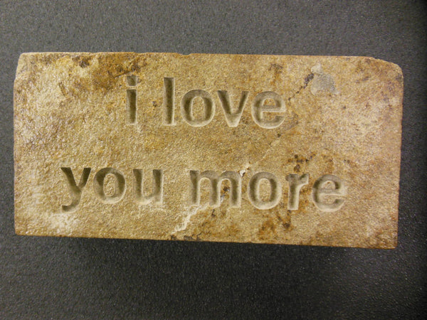 Engraved Stone "I Love You More" 6in.x3in.x1.5in.