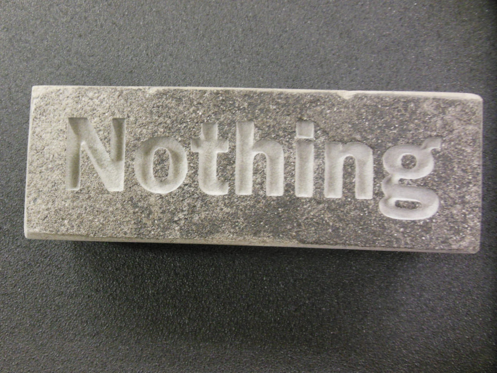 Engraved Silvermist "Nothing is ever carved in Stone" gift paperweight 6in.x2in.x1.5in.