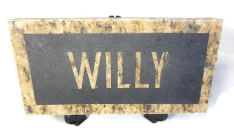 Personalized Pet Memorial Reverse Sandblasted Engraved Granite Headstone Grave Marker Garden Stepping Stone 5" x 8" Dog Cat    NS